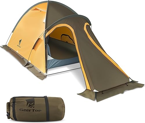 GEERTOP Tienda de campaña para mochileros para 2 personas, impermeable, ligera, de doble capa, para acampar, senderismo, viajes para todo tipo de