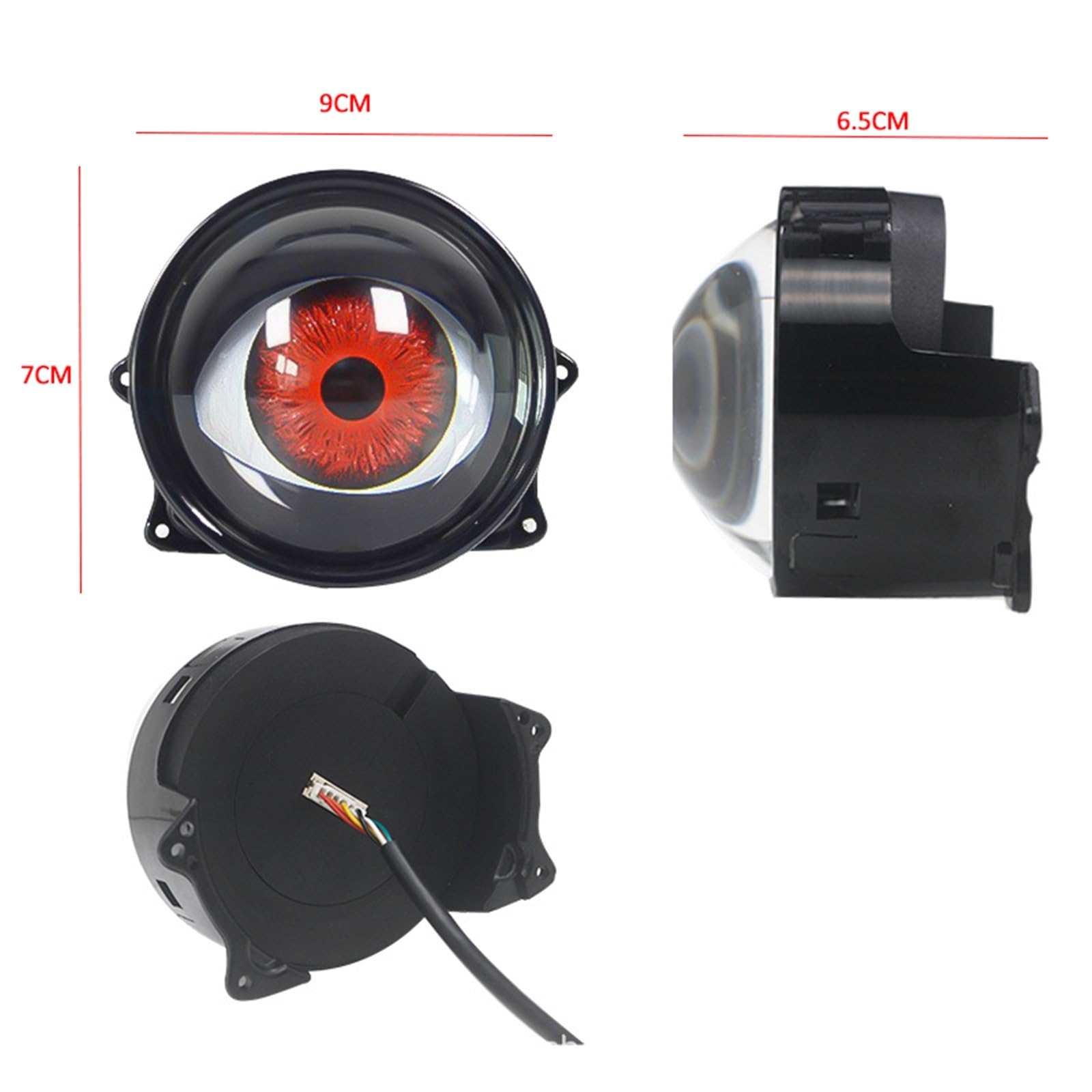 Faro Moto Fari Per Moto Devil Eye LED Fendinebbia | 1 paio di fari per moto Devil Eye, decorazione fantastica gruppo luci a LED dinamico modificato