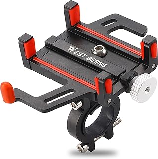 HUIOP MobilePhone Holder, MobilePhone Holder Bicycle MobilePhone Navigation Fixed Bracket Bike Handlebar Aluminum Alloy MobilePhone Holder