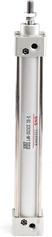 SNS Pneumatic Standard Air Cylinder S-SC 32 x 200 NPT 1/8, Bore: 1.3 inch, Stroke: 8 inch, Double Acting
