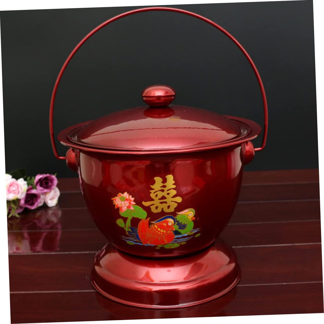 ERINGOGO Thickened Stainless Steel Cuspidor Spittoon Portable Urine Pot Easy to Clean for Home Use