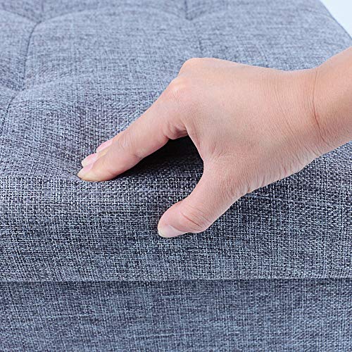 Wonenice Folding Storage Ottoman Cube Foot Rest Stool Seat- 15" X 15" #TOP4