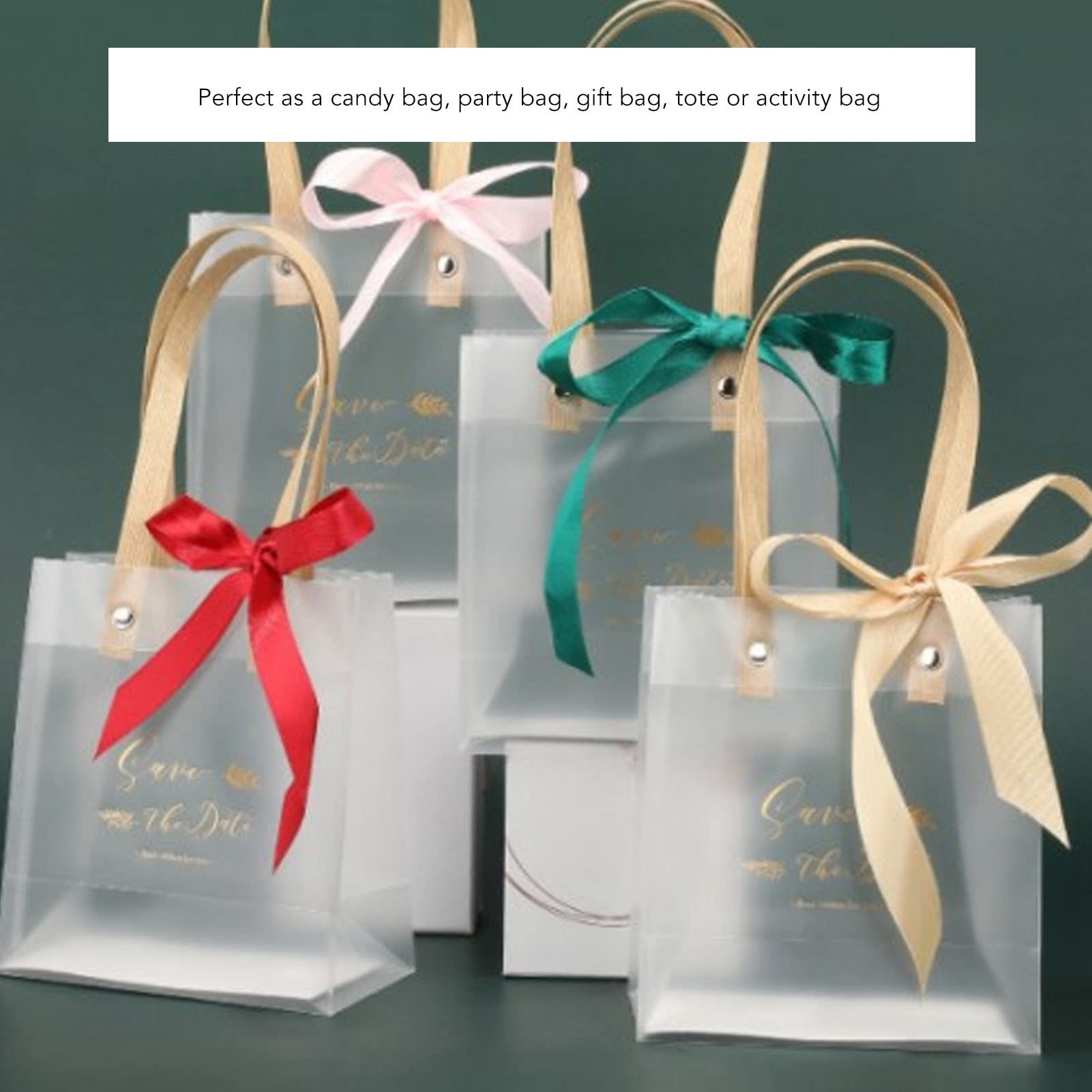 10/20 Pezzi Sacchetti Regalo Trasparenti Con Manici, Sacchetti Regalo