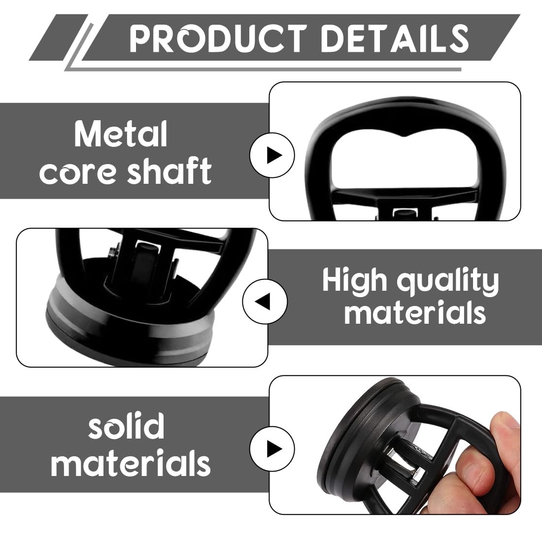 Ventosa Per Carrozzeria Auto 2 Pezzi, Kit Riparazione Ammaccature Con Ventosa Forte Nero, Estrattore Per Rimuovere Ammaccature Rapidamente Misura Standard