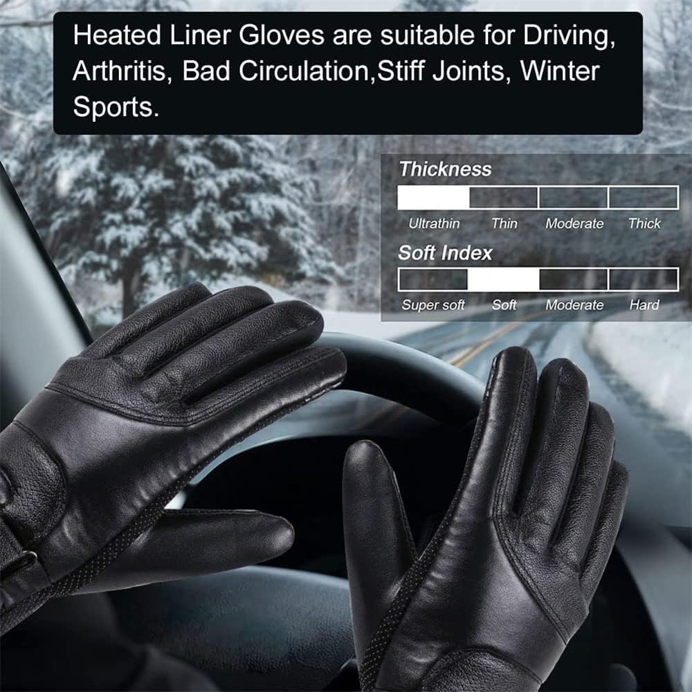 Heated gloves demonstrating touchscreen compatibility