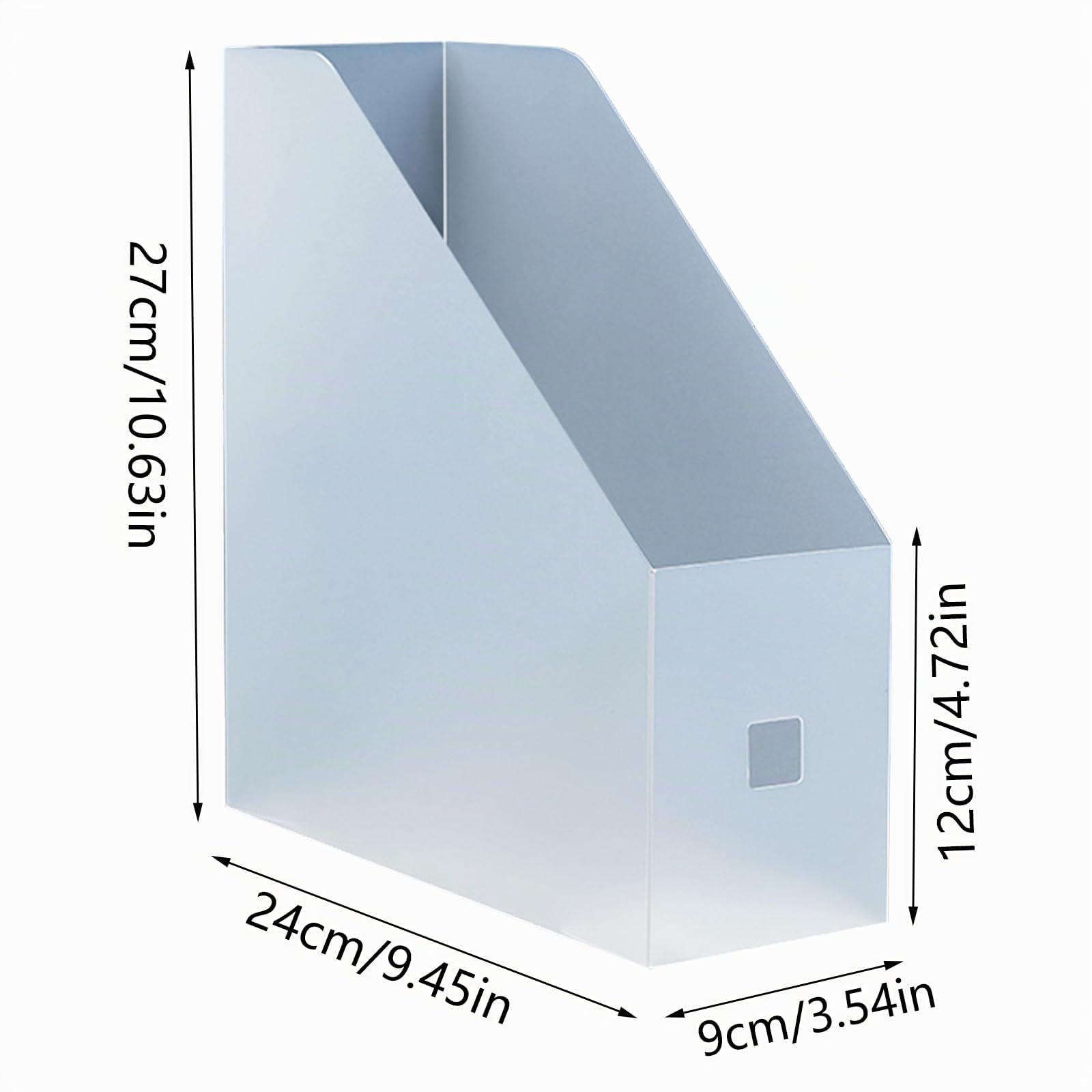 5 Pièces Porte Revues Rangement, Porte-Revues Plastiques, Range-Magazines en Plastique Blanc, Chemise Pliable, pour Bureau, L'archivage et Stockage