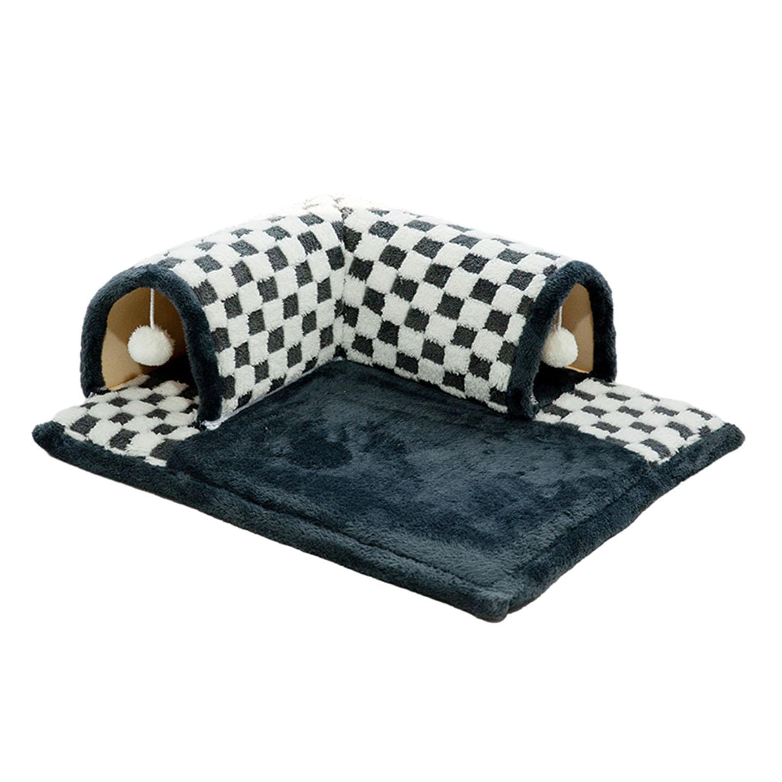 Tunnel de jeu pour chats Sharplace avec tapis de jeu et balle intégrée pour salon dynamique
