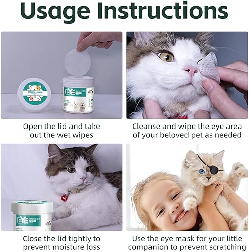 Vista 11 de Parche para ojos de perro – Cubierta protectora para ojos pequeños para perros y gatos para lesiones y heridas quirúrgicas 01