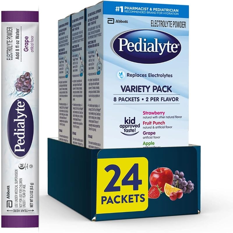 Pedialyte Electrolyte Powder Packets, On-the-Go Hydration Variety Pack