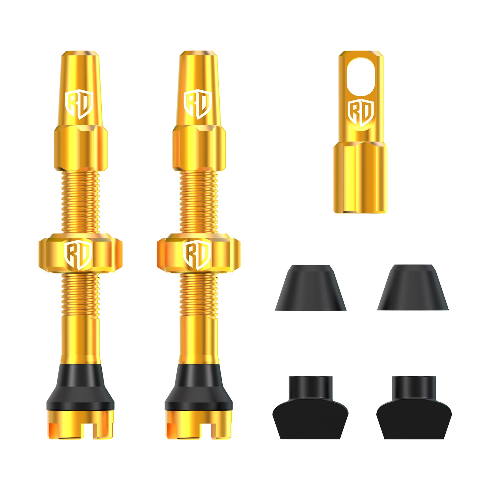 RACEDUEL Tubeless Valve Stems Presta Valves Stem Aluminum 44MM/60MM/80MM