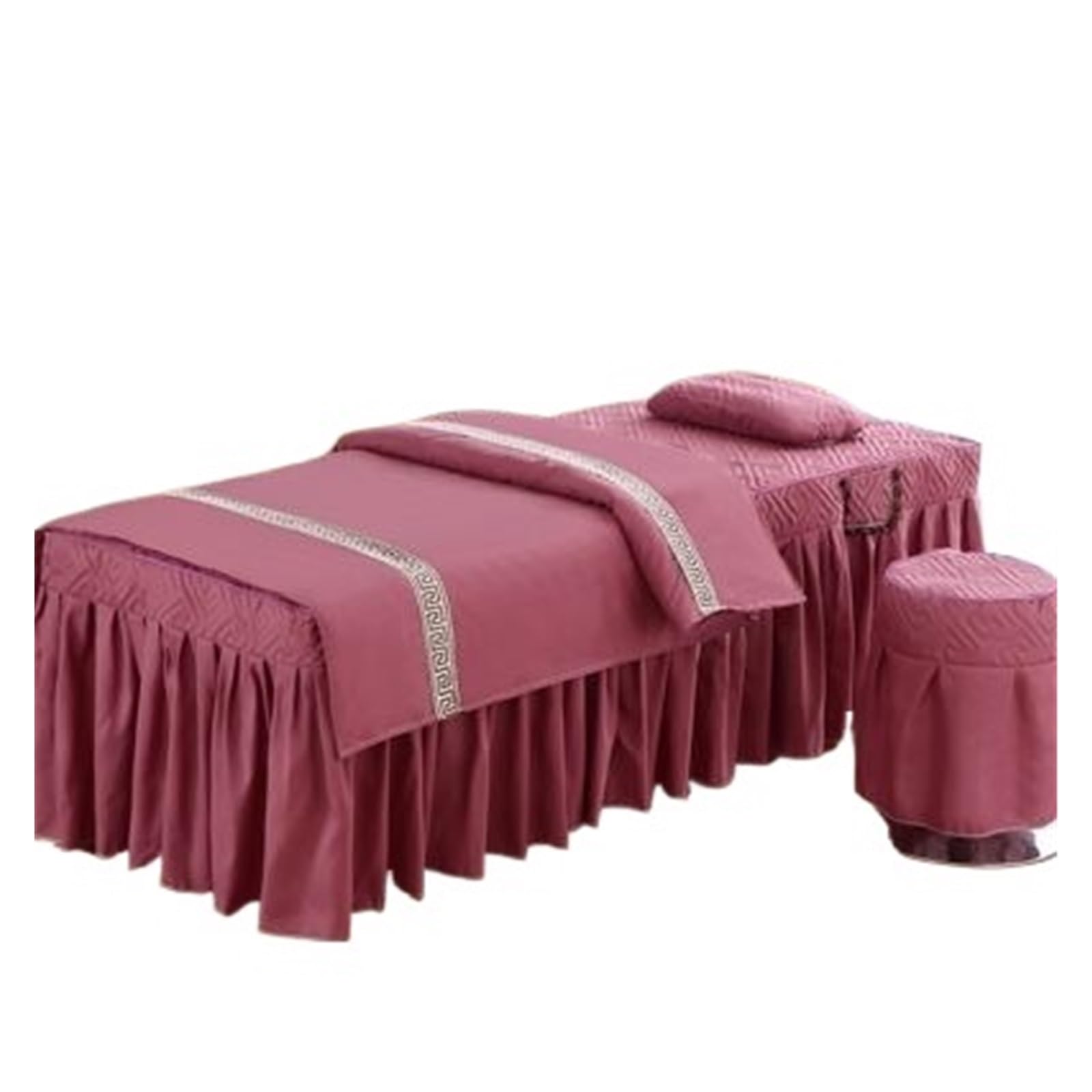 Falda de cama de masaje para juegos edredón de estética 4 piezas 6