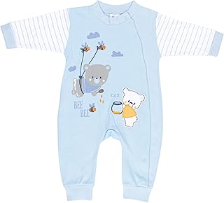 بابيلون سالوبيت بكباسين باكمام طويلة مطبوع عليه نحلة للاولاد الصغار والرضع (عبوة من قطعة واحدة)