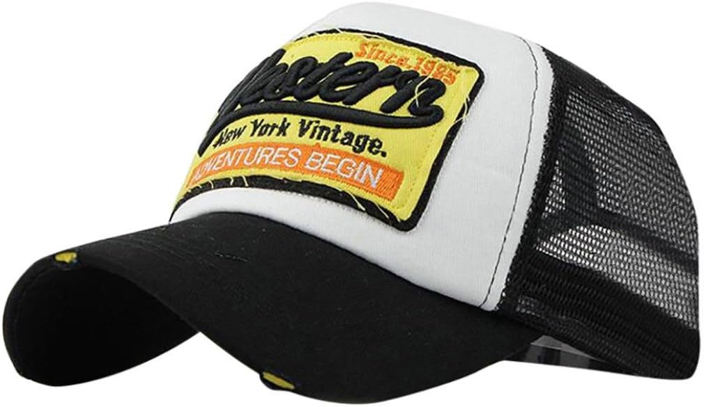 QUINTRA Embroidered Summer Cap Mesh Hats for Men Women Casual Hats Hip Hop Baseball Caps