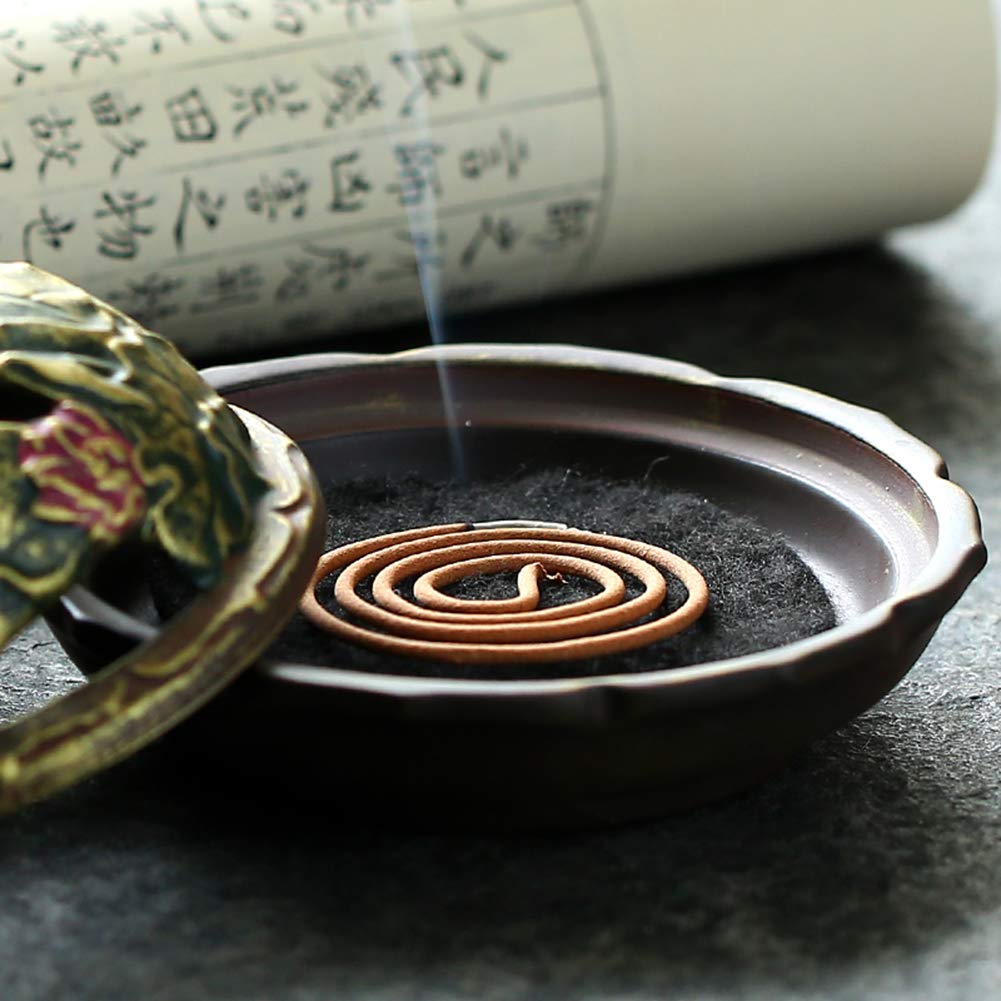 Brûleur d'encens en céramique Diffuseur de Parfum, Poêle Aromathérapie Antique Ustensiles Zen Ornaments Convient à Salon Espace de méditation Lieux de beauté comme Salon, Yoga, etc.