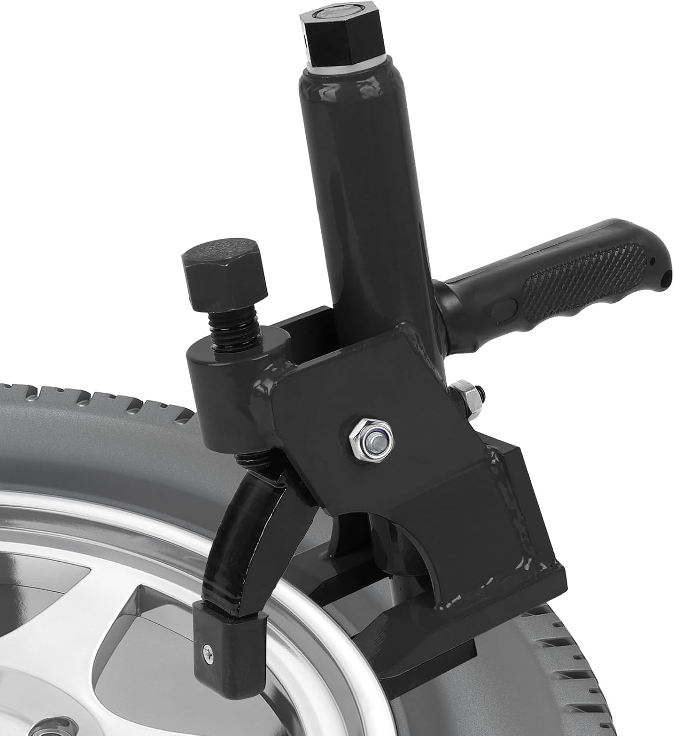 Manual Tire Bead Breaker with Handle and Rubber Pad, Fit for 38 and 42 Inches Tires Changer, Easy-Operated Manual Tire Changer for ATVs, UTVs, Tractors, Trucks, Heavy Duty Tires Car Repair (Black)