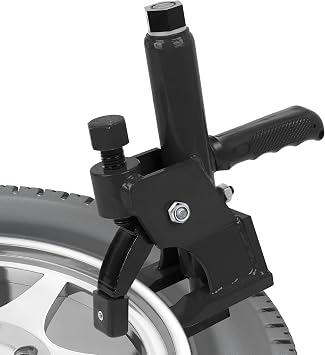 Manual Tire Bead Breaker with Handle and Rubber Pad, Fit for 38 and 42 Inches Tires Changer, Easy-Operated Manual Tire Changer for ATVs, UTVs, Tractors, Trucks, Heavy Duty Tires Car Repair Black