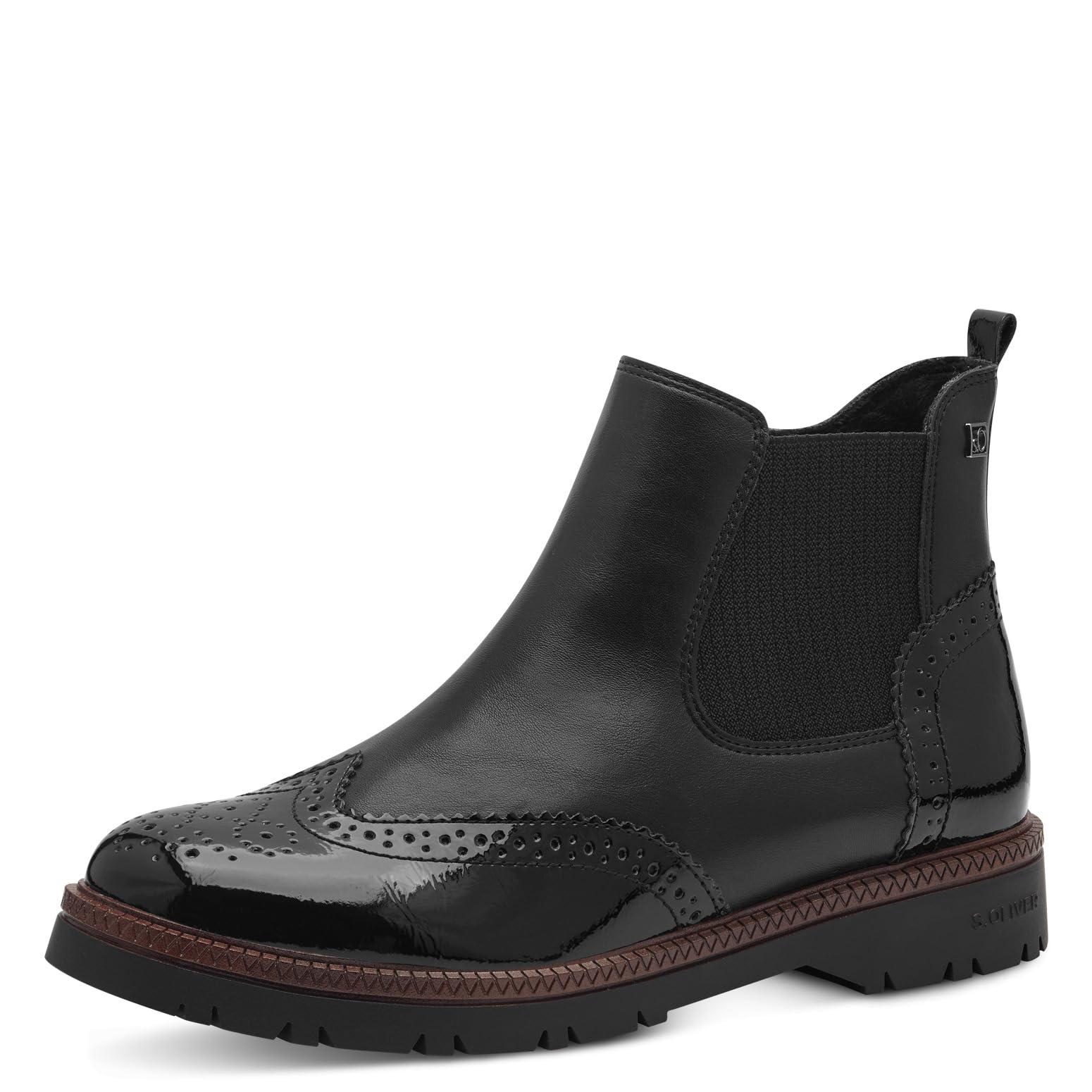 s.Oliver Women's Elegant Vegan Ankle Boots without Heel, black, 7 UK