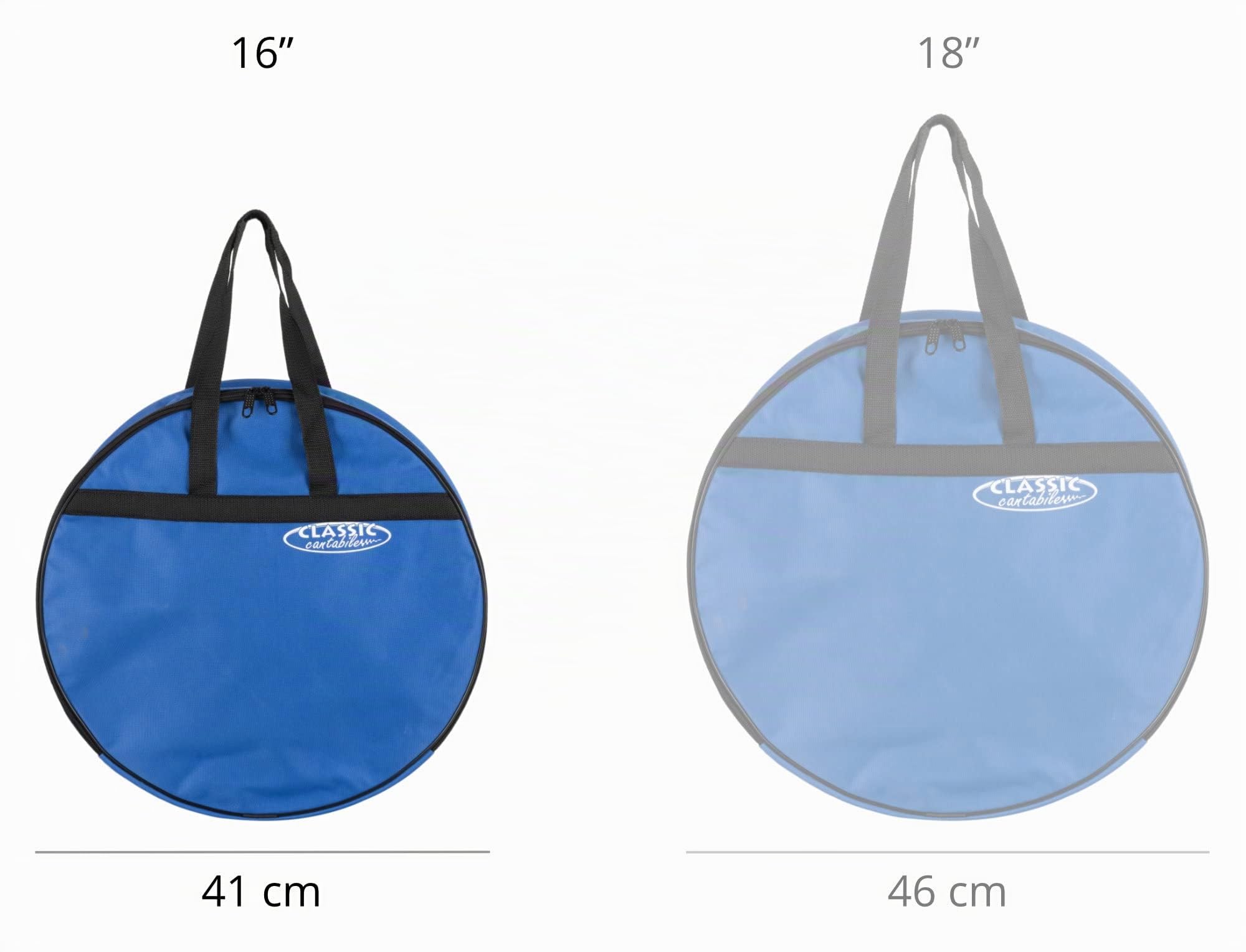 Funda Classic Cantabile para Tambor Chamánico de 16" - Compatible con Tambores de 41 cm de Diámetro - Acolchada - Para Hand Drums y Frame Drums - Azul