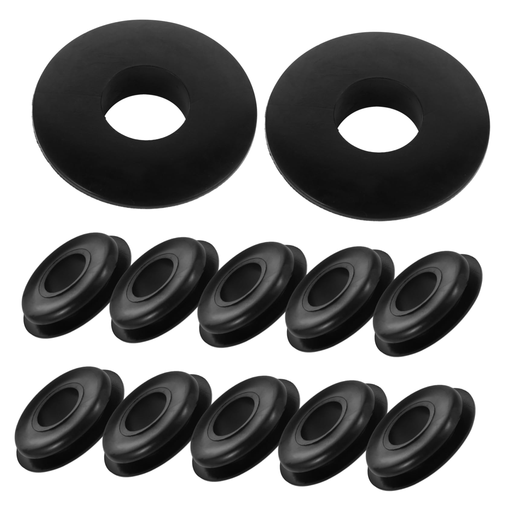 100 Stück Handventil Dichtungen aus Gummi Universelles Design Einfache Montage Schwarz für Lkw und Anhänger