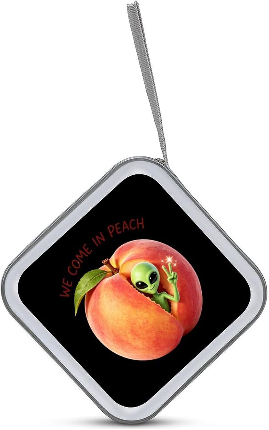Funny Alien in Peach CD Case Plastic CD/DVD Holder Storage image 3