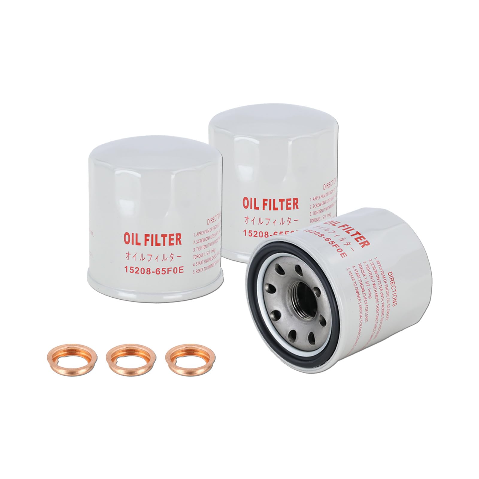 Kefly 15208-65F0E Engine Oil Filters (3 PCS)