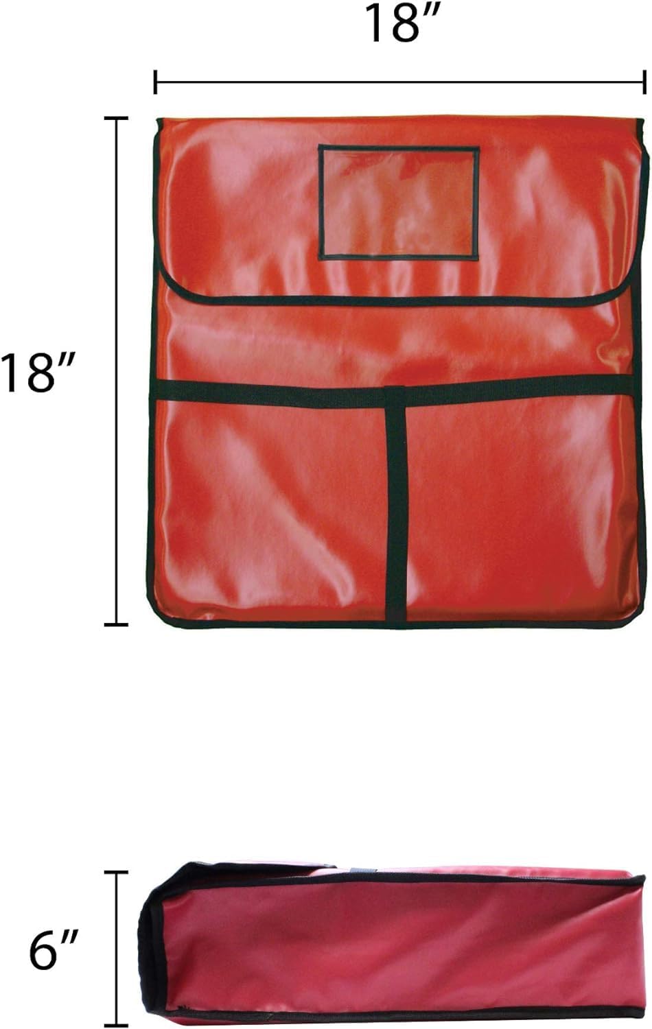 TrueCraftware- 18" x 18" Insulated Pizza Bag Holds 2 of 16" Pizza Leatheroid's PVC with Nylon Edges Exterior- Insulated Pizza Warmer Bags Pizza Delivery Bags Pizza Bag for Personal Professional Use