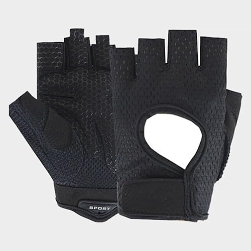 Miniatura 5 de Guantes de fitness para hombres y mujeres, antideslizantes, de silicona, transpirables, guantes de entrenamiento para levantamiento de pesas y