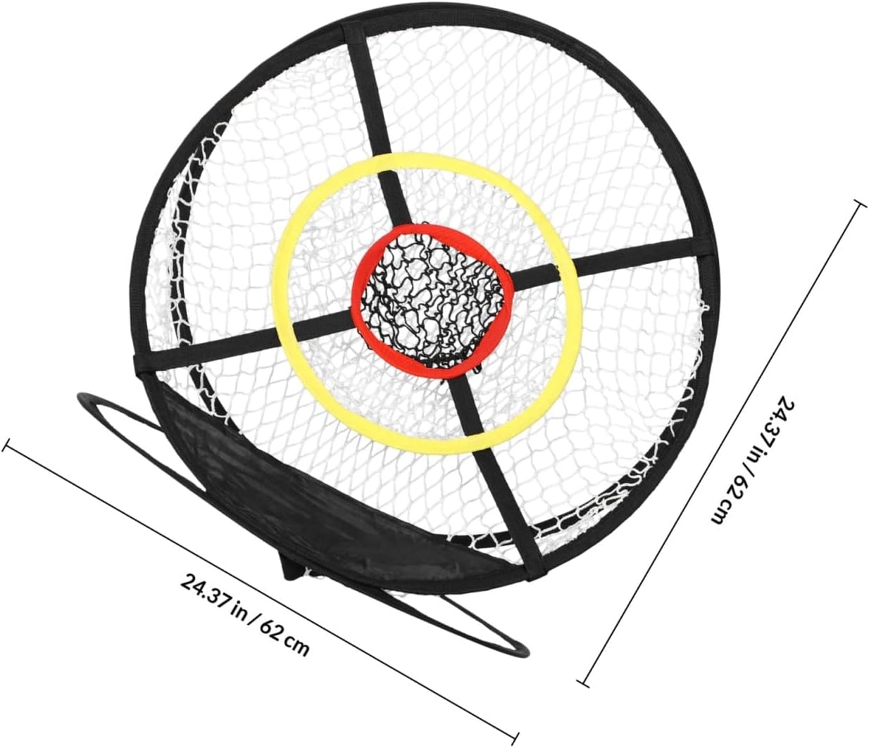 Golf Practice Net with Chipping Target and Folding Golf Ball Bag Portable Outdoor Backyard Training Hitting Net