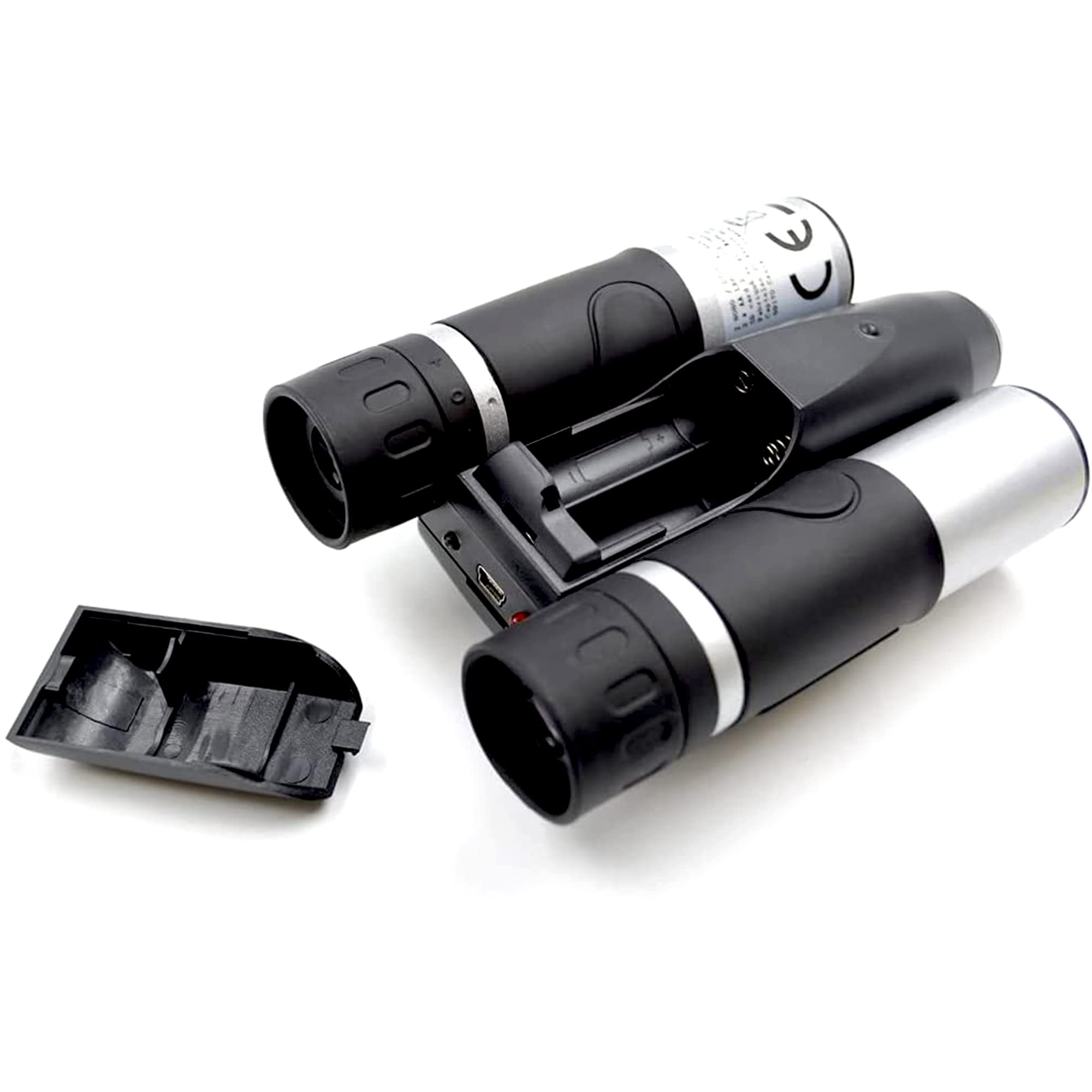 FISHTEC ® Binocolo Fotocamera Digitale – Registra foto e video – 10 x 25 – Ingrandimento x10 – Campo da 101 a 1000 m – A9 – 3 h di autonomia, porta SD/USB – Sensore digitale CMOS – Compatto – Moderno