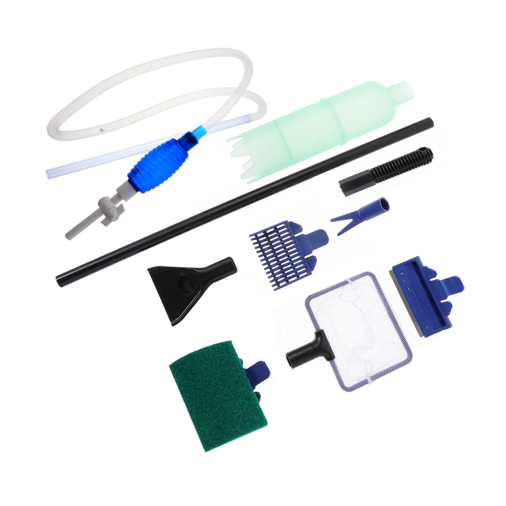 CIYODO Fish Tanks Gravel Vacuum Cleaner 2 Sets Aquarium Cleaning Set Brush Siphon Water Changer and Net for Fish Tank Cleaning