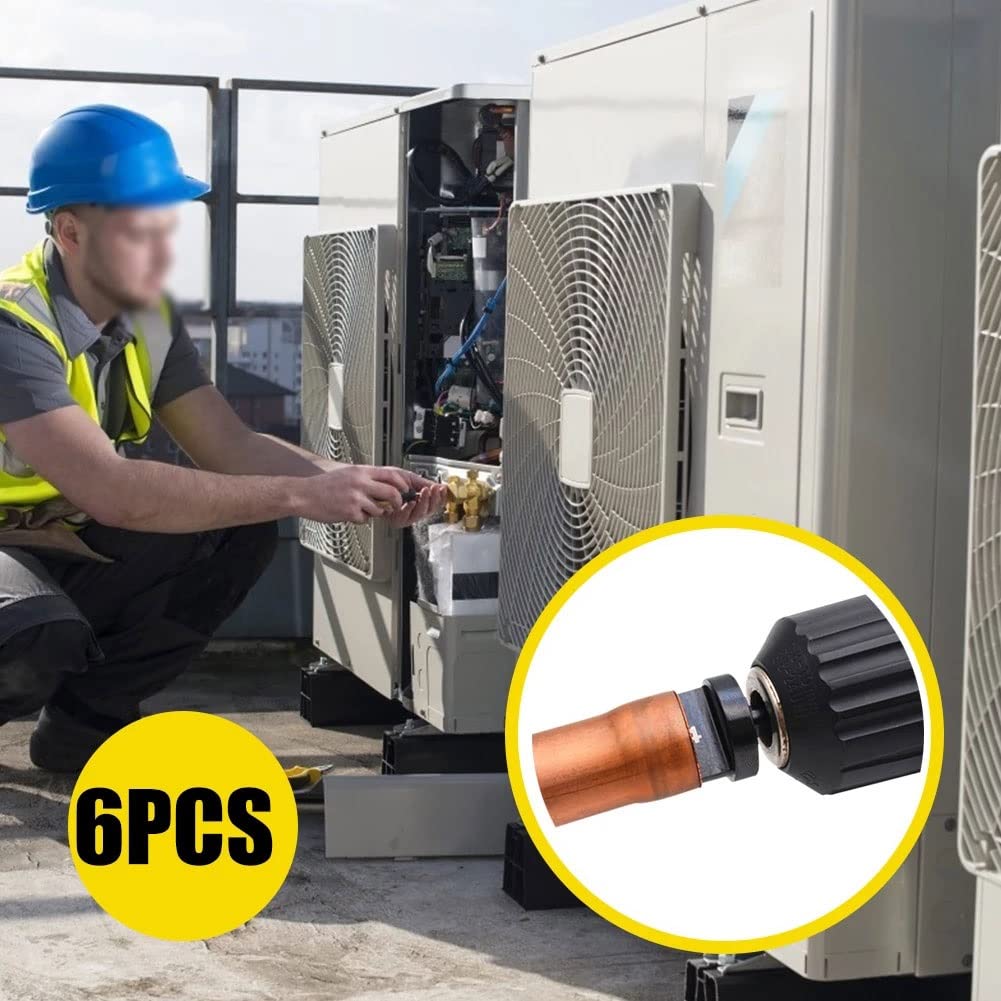 Swaging Tool Drill Bit Set Tube Expanders Air Conditioner Copper Pipe Round Handle Portable Bearing Expander Repair