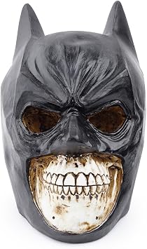Creative Skull Head Sculpture, Resin Skull Model 1:1 Replica,Mask Skull Desk Ornament, Novelty Skull Statue Collectible Figurines,for Home Bar Party Table Decorations Halloween Sculpture Gifts