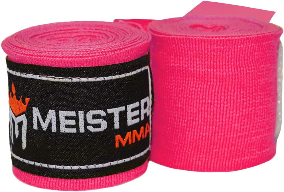 Meister Junior 108" Elastic Cotton Hand Wraps for MMA & Boxing (Pair) - Black : Boxing And Martial Arts Hand Wraps : Sports & Outdoors