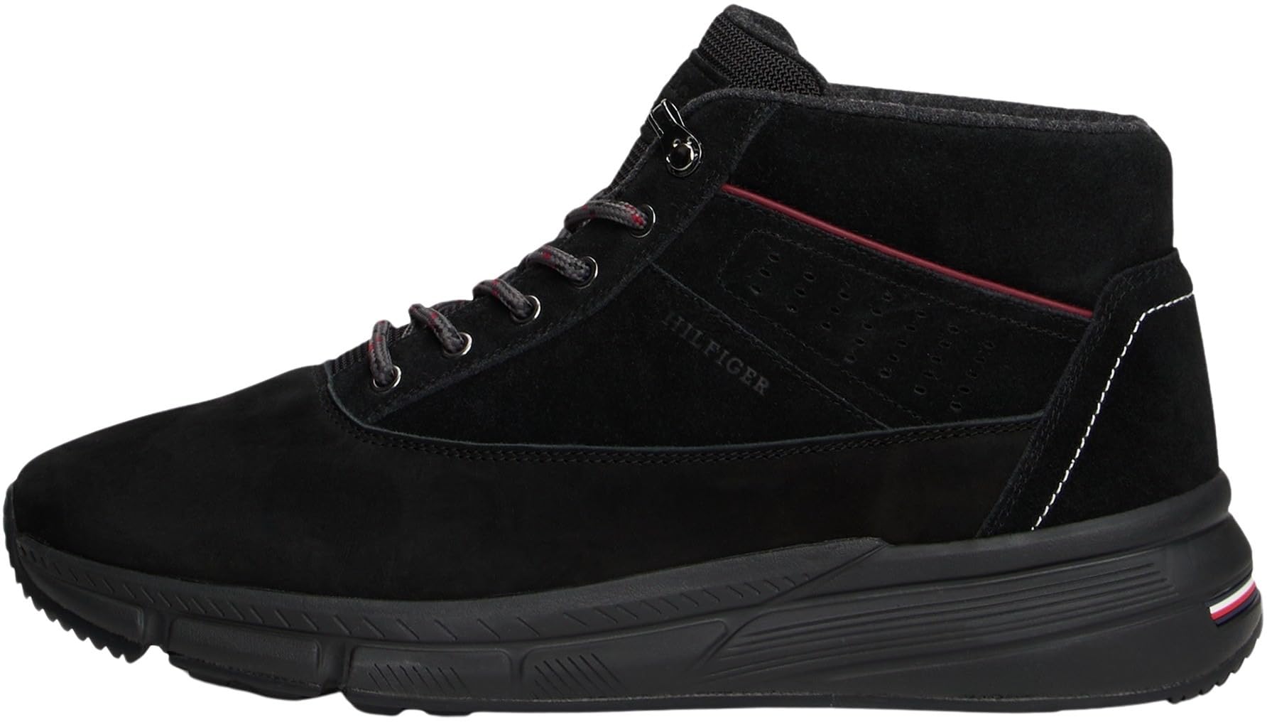 Tommy Hilfiger Men’s Hybrid Leather Ankle Boots, Black (Black), 10.5