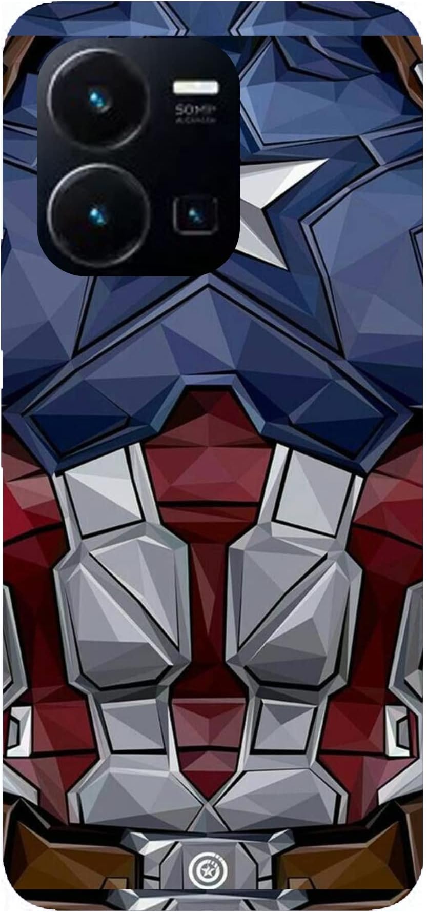 YUPHORIA Captin Logo Designer Printed Soft Mobile Back Cover for Vivo Y35