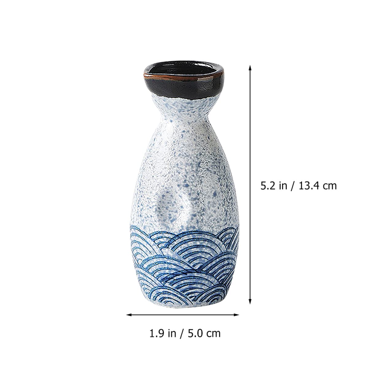 Tasses à saké, tasse à saké traditionnelle, verres à vin en céramique, fête de boisson au saké vintage for céramique ondulée émaillée, porcelaine peinte à la main, vin japonais, serveur élégant, bar,