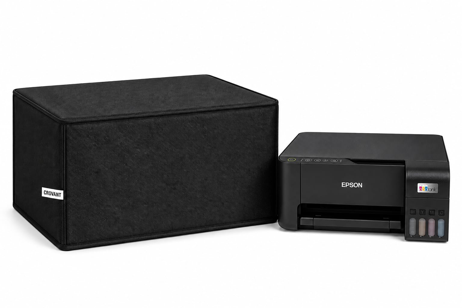 Premium Nylon Fabric Printer Cover Compatible with Epson L3250/L3251/L3252/L3255/L3256 All-in-One Ink Tank Printer | Waterproof, Dustproof, Washable| Black | Size: 39 × 38 × 18 cm-picture-31