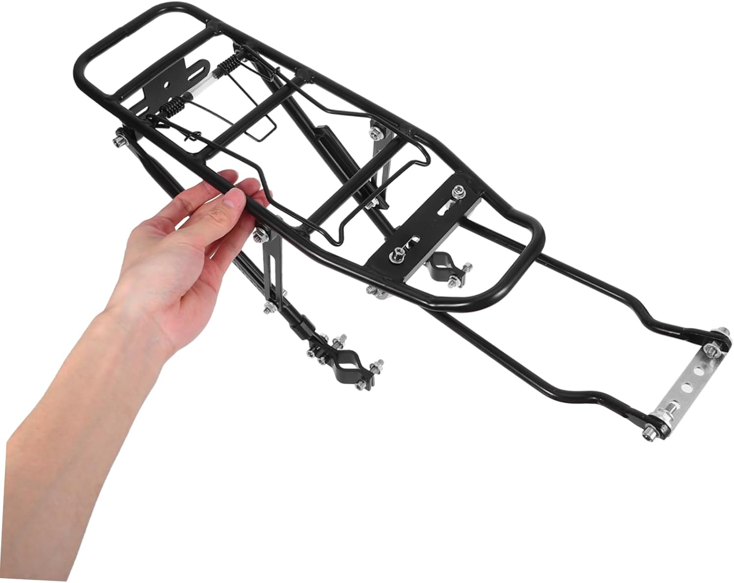 TOYANDONA Aluminum Alloy Bike Rear Rack Adjustable Bicycle Cargo Rack Detachable Bike Carrier Convenient Accessory for Cycling