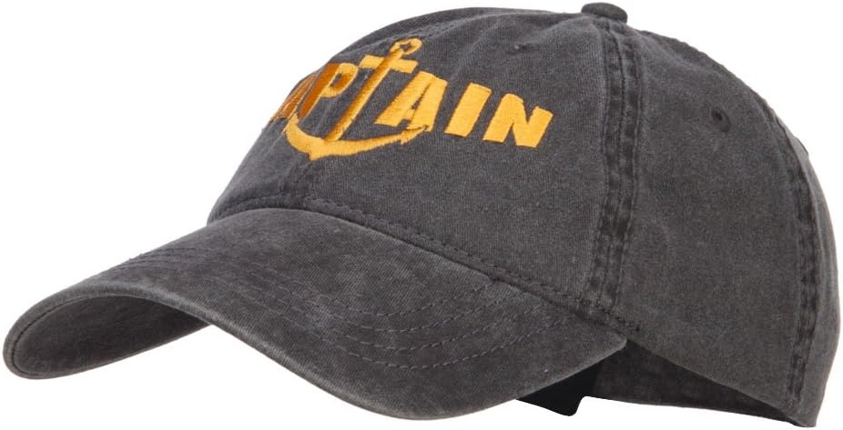Captain Anchor Embroidered Washed Cap