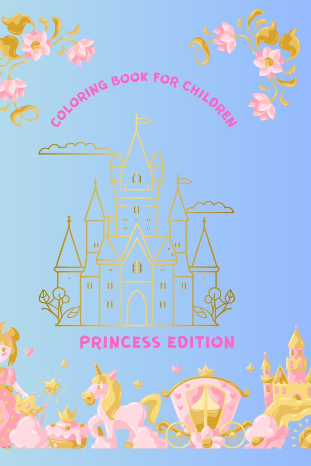 Coloring book for children, princess edition