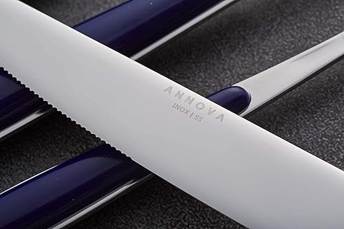 Miniatura 7 de ANNOVA Juego de cubiertos elegantes de acero inoxidable colorido, utensilios de cocina, incluye cuchillos, tenedores, cucharas, tenedores de