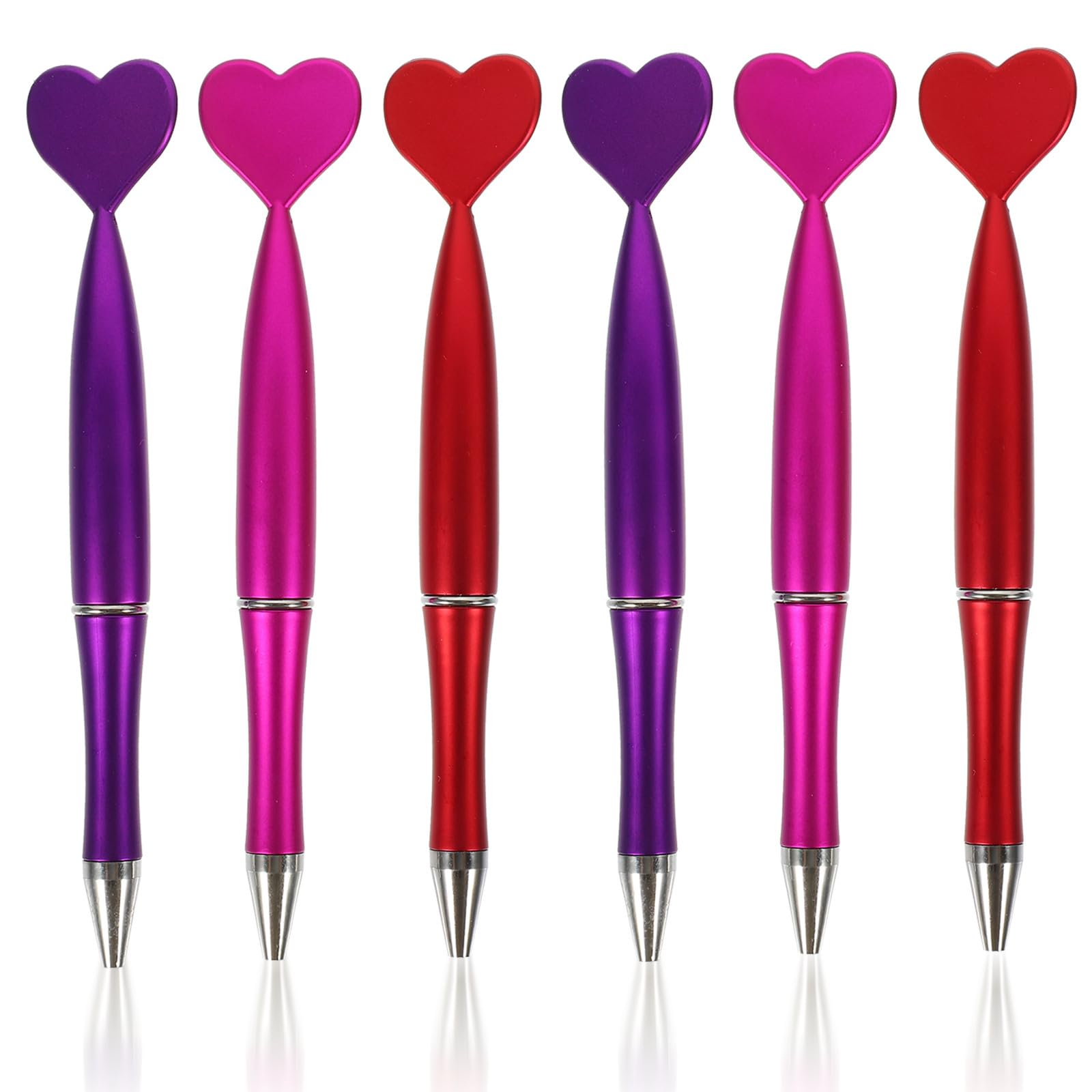 Bolígrafos Alipis en colores surtidos con forma de corazón y tinta negra, pack de 48 unidades 8