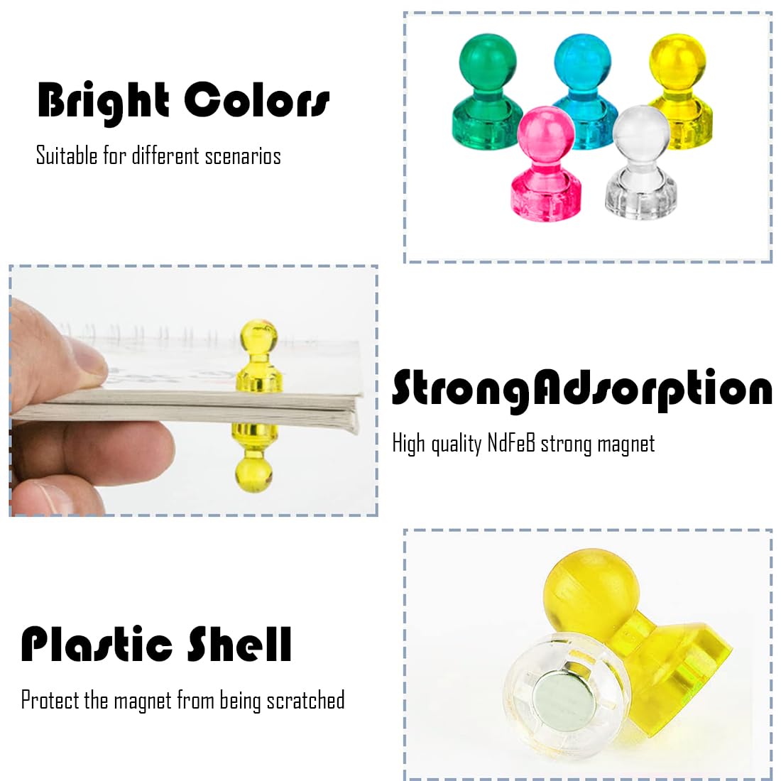 12 Stks Magnetische Push Pin Sterke Magneten