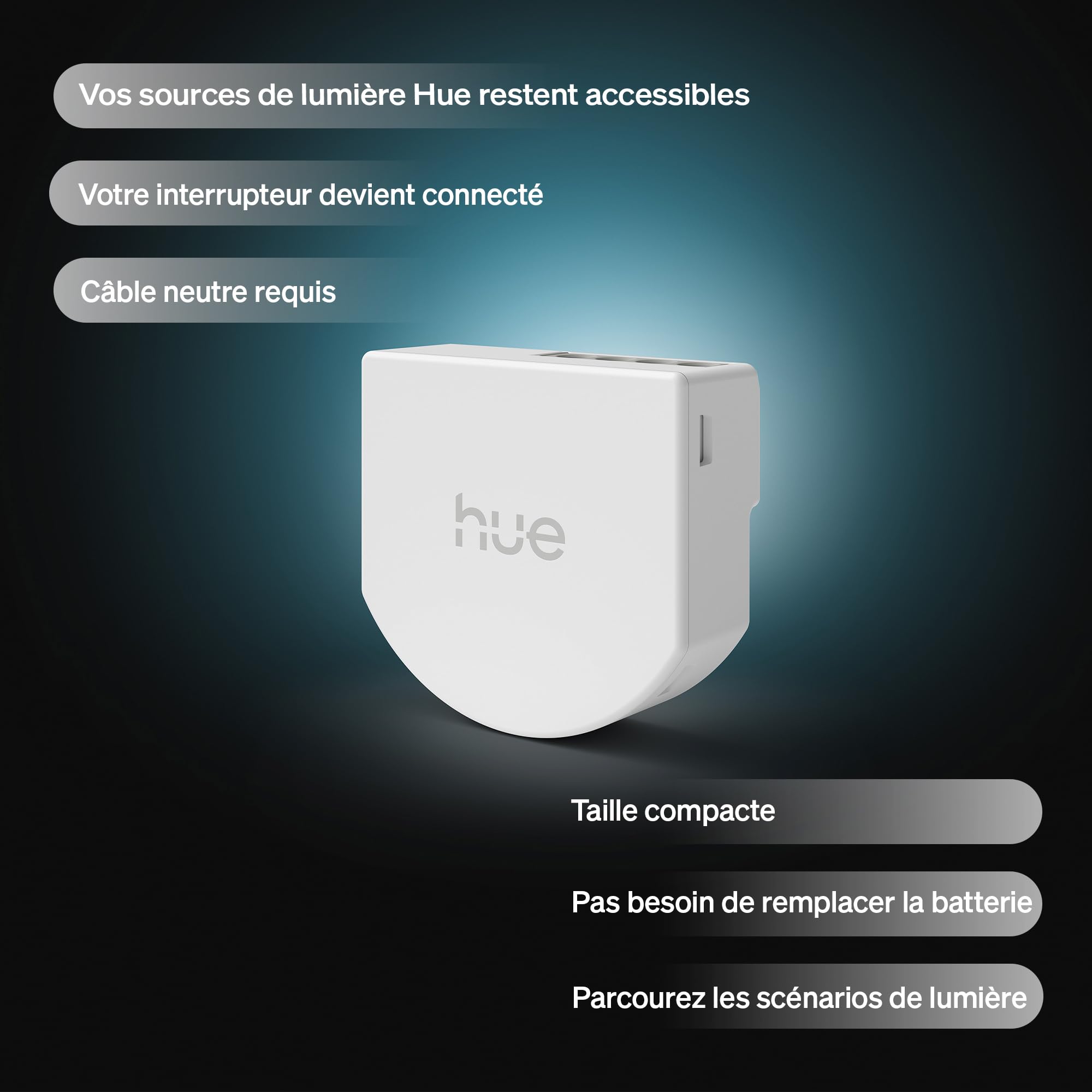 Philips Hue module d'interrupteur filaire, pack de 2