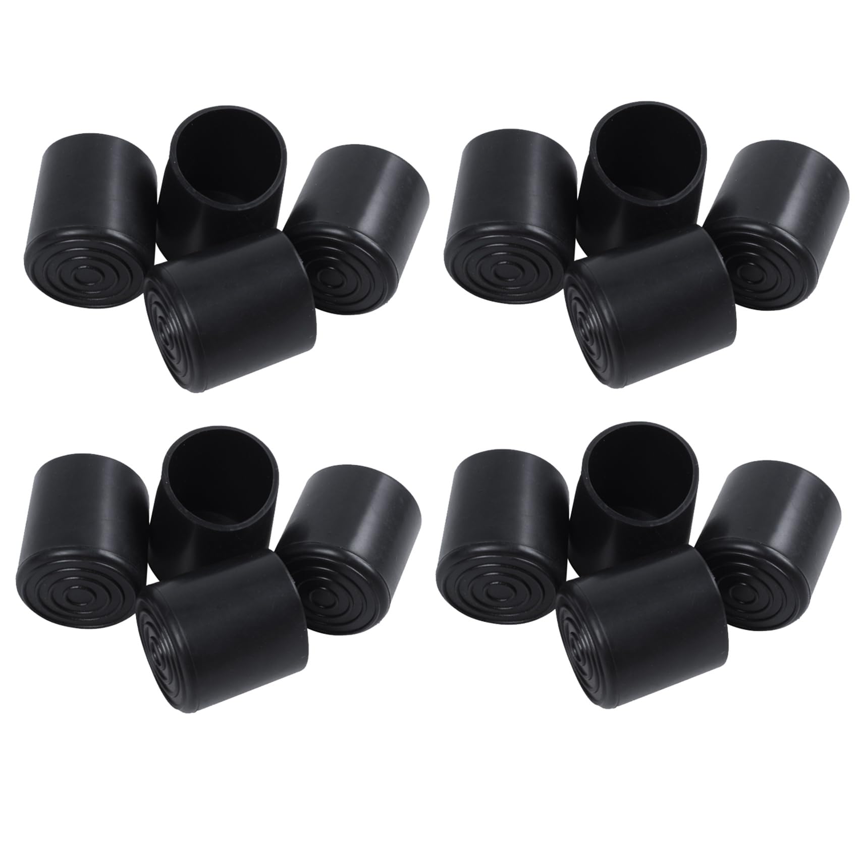 Hndhbfgrt Rubber Furniture Crutch Feet Stool Chair Leg Tip Pad 16Pcs Black