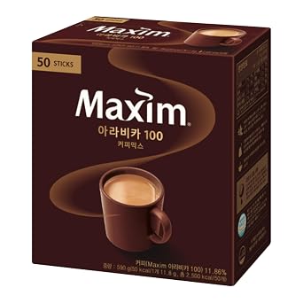 Instant Coffee Maxim Mocha Gold Mild Coffee Mix, 12g x 50 Sticks (50T, Arabica 100 Coffee Mix)