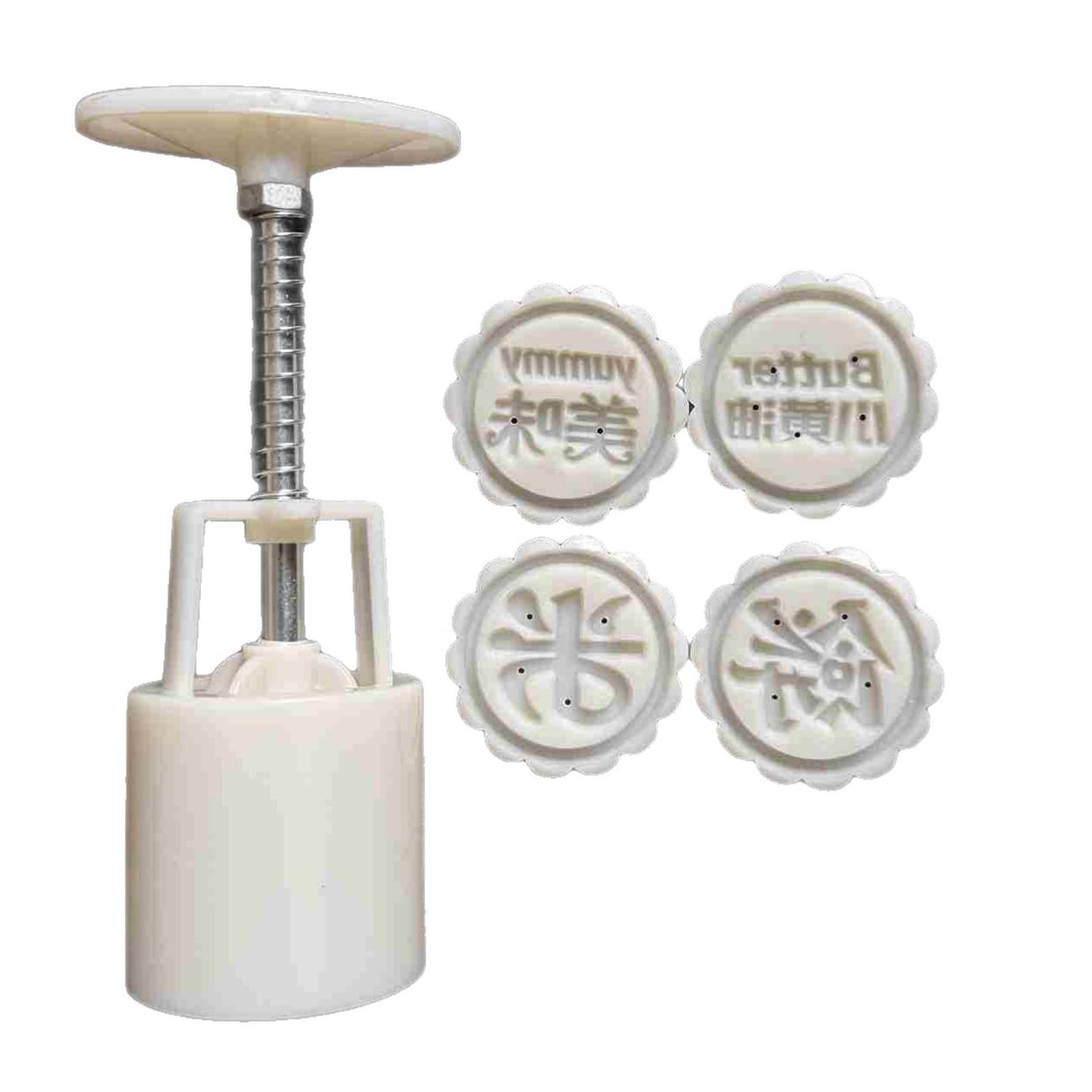 Tsophreniq 4 Cavity ABS Molds for 50g Desserts Perfect for Autumn Festival and Homemade Treats Portable Baking Supplies Dessert Art