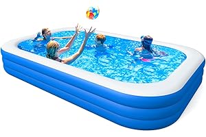 Inflatable Pool for Kids - Durable Family Blowup Pool for Backyard Fun