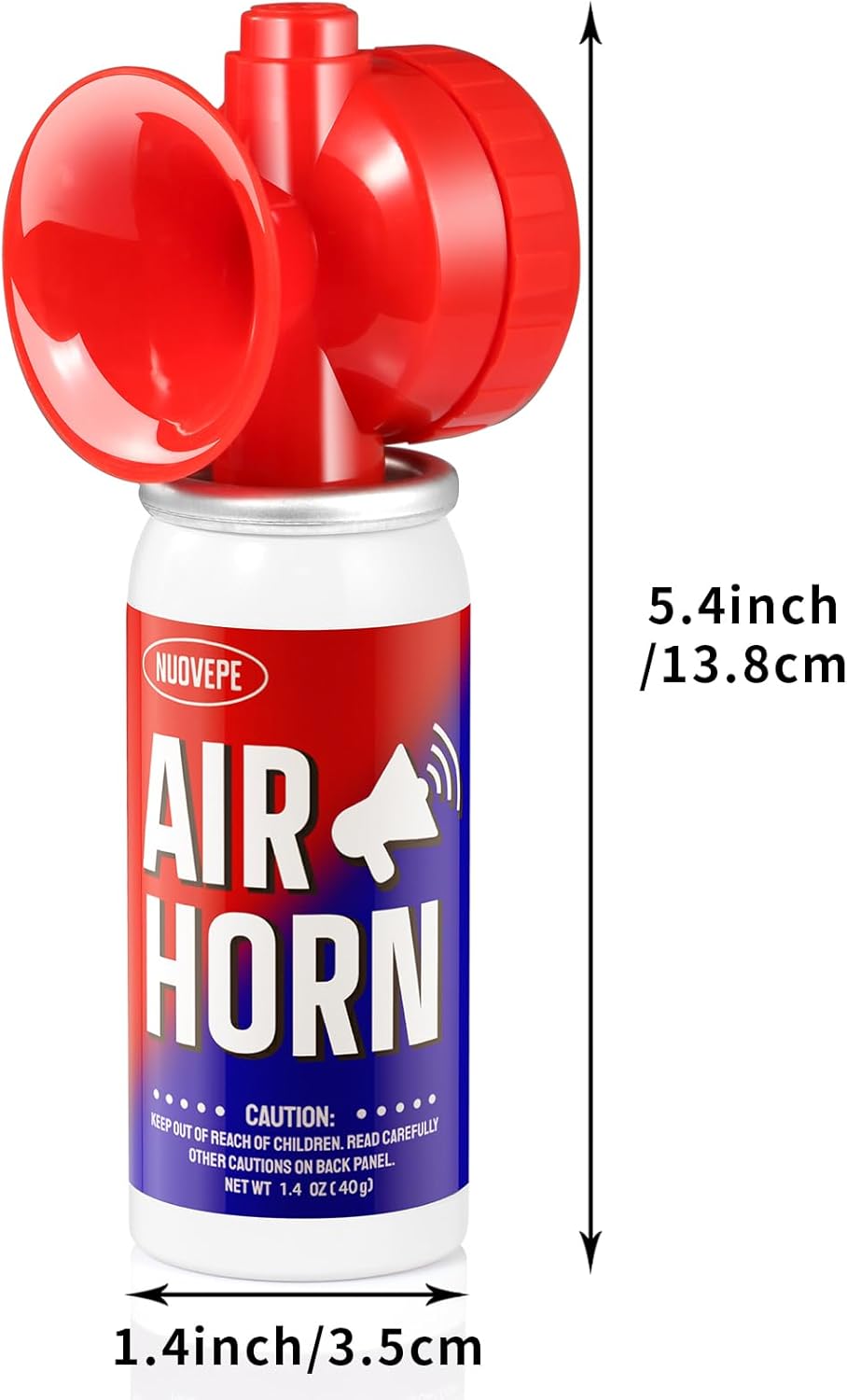 Air Horns for Safety 1.4oz, Coast Guard Approved Boat Horn Marine(120 dB), Air Horn for Dogs, Airhorn for Bears, Airhorn Mini (4 Pack, Red)