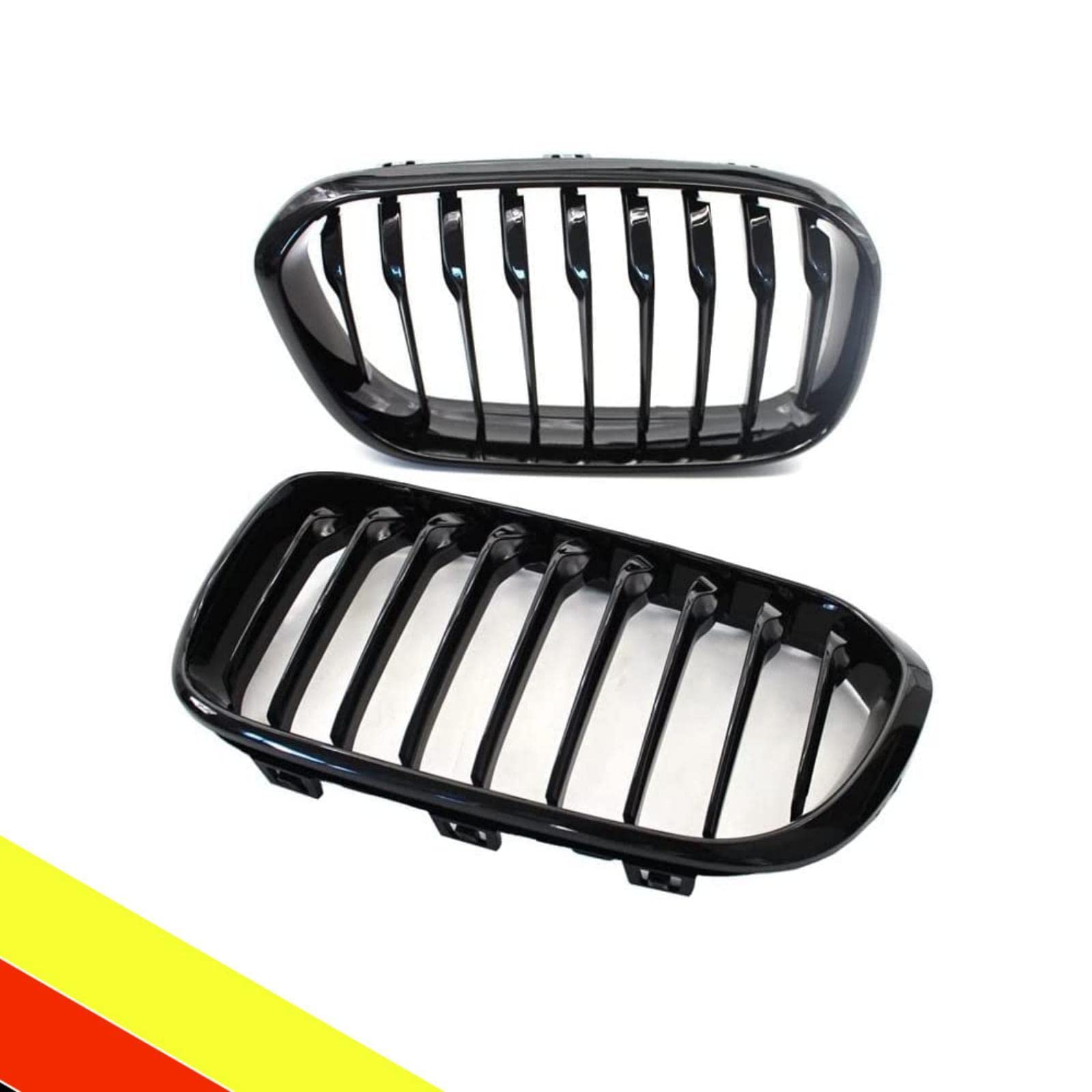 POETRYXIAO Griglia Radiatore Rene Sport Nero Lucido Ponte Singolo per Serie 1 F20 F21 2015-2018,Adatto per Tuning